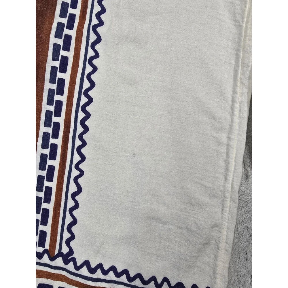 Anthropologie Womens XS Wide Leg Pants Linen Viscose Geometric Tile Print... - Picture 2 of 10